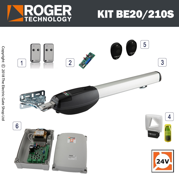 Single Swing Electric Gate Kit (Max Leaf 2m) 24v BRUSHLESS BE20/210 Single Swing Electric Gate Kit (Max Leaf 2m) 24v BRUSHLESS BE20/210