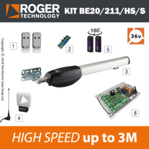 Single Swing Electric Gate Kit (Max Leaf 2m) 24v BRUSHLESS BE20/210 Single Swing Electric Gate Kit (Max Leaf 2m) 24v BRUSHLESS BE20/210