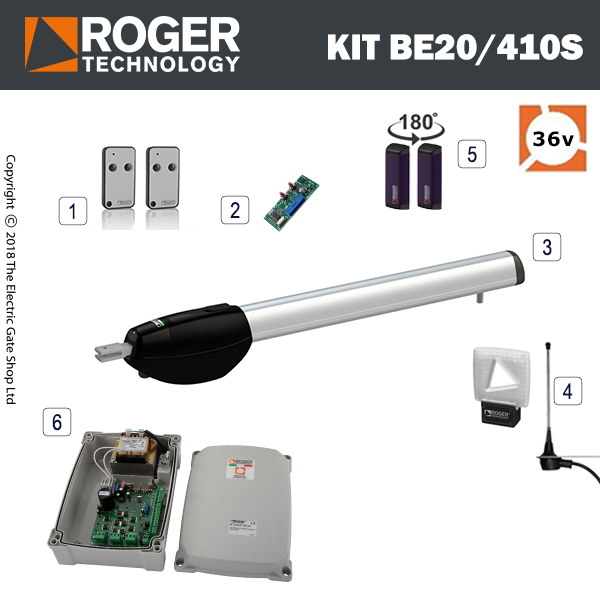 Single Swing Electric Gate Kit (Max Leaf 2m) 24v BRUSHLESS BE20/210 Single Swing Electric Gate Kit (Max Leaf 2m) 24v BRUSHLESS BE20/210