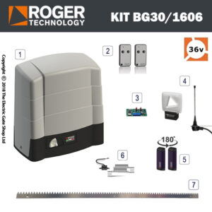 Single Swing Electric Gate Kit (Max Leaf 2m) 24v BRUSHLESS BE20/210