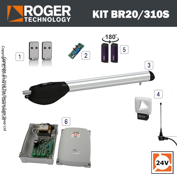 BR20/310 24v BRUSHLESS Electric Gate Kit - Double BR20/310 24v BRUSHLESS Electric Gate Kit - Double