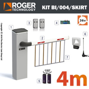 BI/004 36v BRUSHLESS Automatic Barrier Kit with 4m skirt BI/004 36v BRUSHLESS Automatic Barrier Kit with 4m skirt