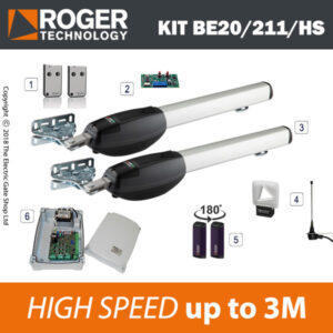 High Speed Double Swing Electric Gate Kit (Max Leaf 2m) 36v BRUSHLESS BE20/211 High Speed Double Swing Electric Gate Kit (Max Leaf 2m) 36v BRUSHLESS BE20/211